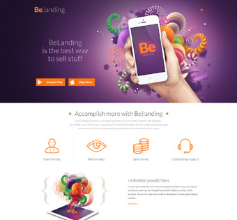 Be Landing page